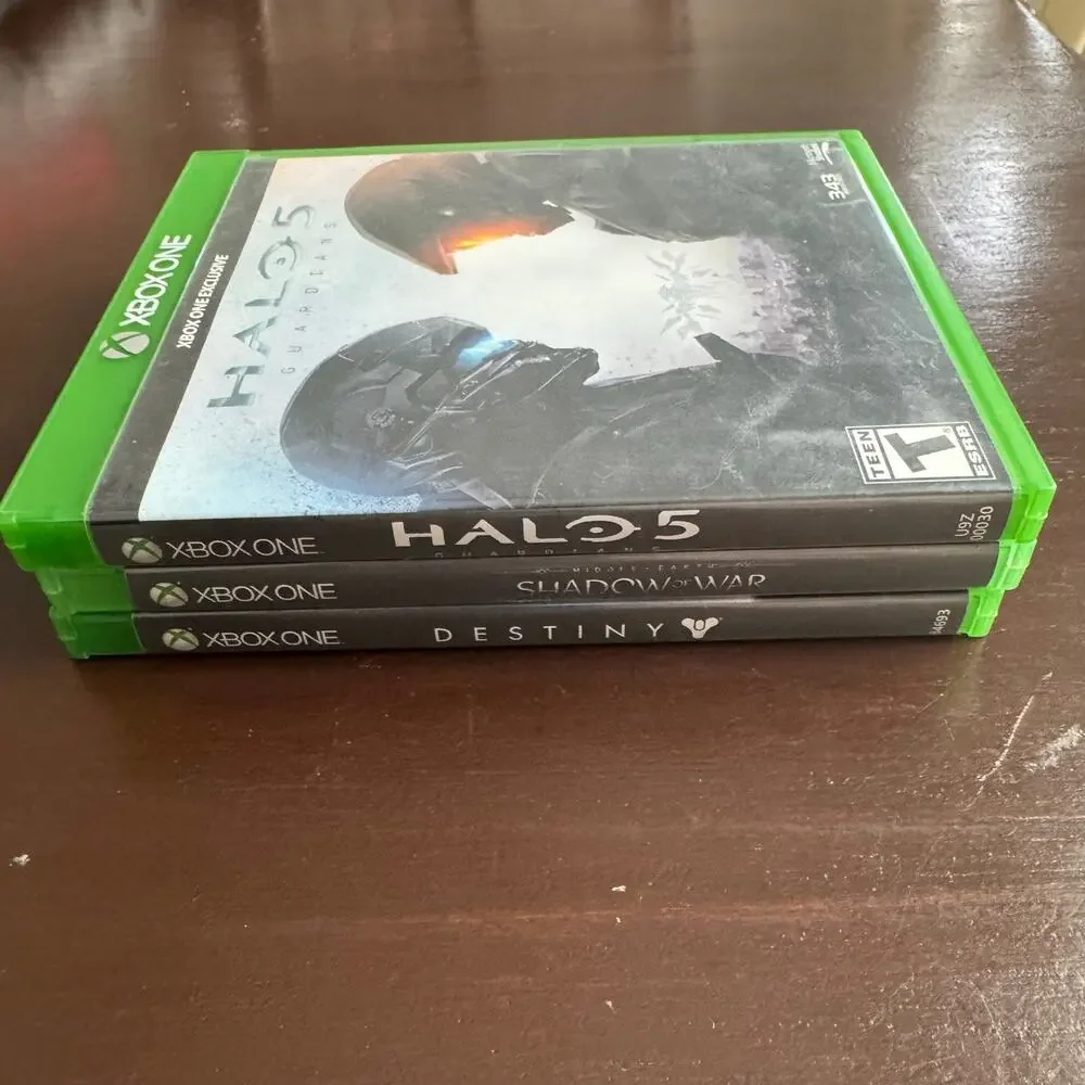 Xbox One 3‎ Games Lot HALO 5 Guardians Destiny Shadow of War Tested Works